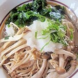 ヘルシーに～きのこと大根おろしのぶっかけ蕎麦